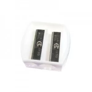 Body Collection Duo Cosmetic Pencil Sharpener ~ White