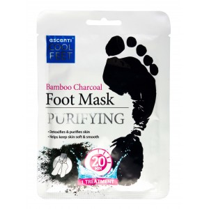Escenti Cool Feet Foot Mask Sock ~ Bamboo Charcoal