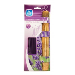Pack of 40 Incense Sticks With Ash Catcher / Holder ~ Soothing Lavender
