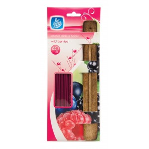 Pack of 40 Incense Sticks With Ash Catcher / Holder ~ Wild Berries