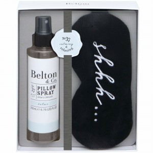 Belton & Co Sleep Gift Set Pillow Mist Spray Eye Mask Calming Lavender