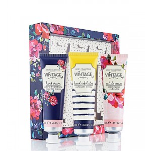 Body Collection Vintage Trio Of Hand Cream Treats Manicure Gift Set