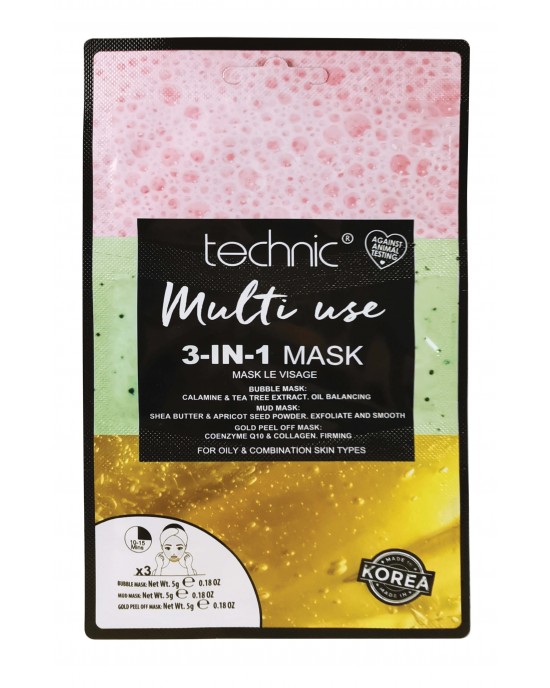 Technic Multi Use Face Mask ~ 3-In-1, Face Masks & Treatments, Technic Cosmetics 