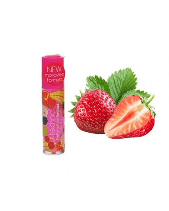 Technic Fruity Roll On Lip Gloss ~ Strawberry, Lips, Technic Cosmetics 