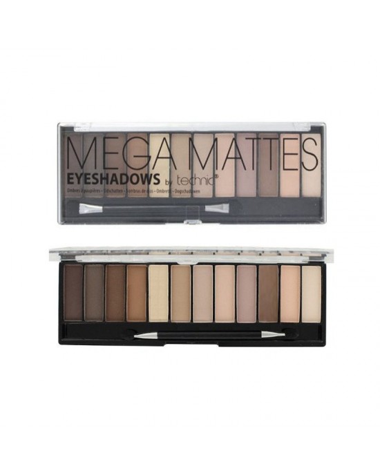 Technic Mega Eyeshadow Palette ~ Mega Mattes, Technic Eyeshadow Palettes, Technic Cosmetics 