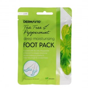 Derma V10 Deep Moisturising Tea Tree & Peppermint Foot Pack