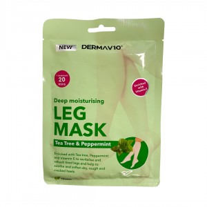 Derma V10 Tea Tree & Peppermint Deep Moisturising Leg Mask