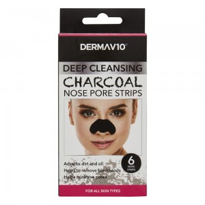 Derma V10 Deep Cleansing Charcoal Nose Pore Strips 6pk