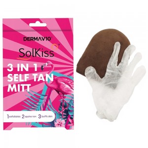 Derma V10 Solkiss 3 in 1 Self Tanning Mitt