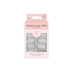 100 Clear False Nail Tips ~ Square