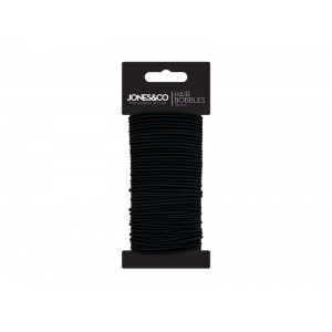 Pack of 50 Thin Hair Bobbles Elastics ~ Black