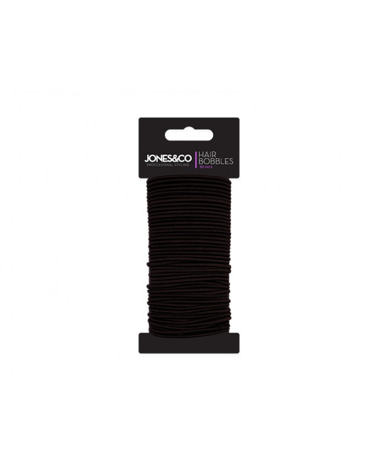 Pack of 50 Thin Hair Bobbles Elastics ~ Brown, Hair Accessories, Jones and Co 