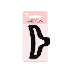 Medium Matte Hollow Hair Claw Clip ~ Black