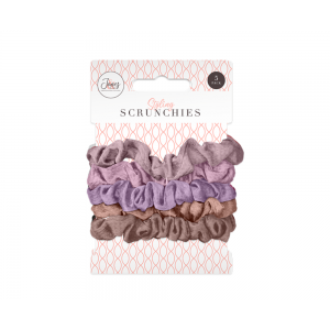 Pack of 5 Assorted Hair Scrunchies ~ Selection Of Neutral Shades