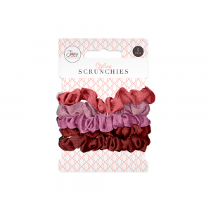 Pack of 5 Assorted Hair Scrunchies ~ Selection Of Reds