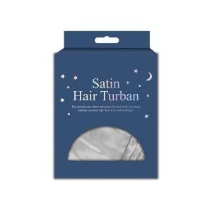 Satin Hair Turban ~ Grey