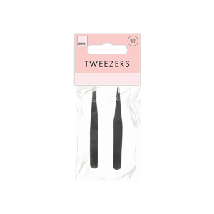 Pack of 2 Tweezers, Slanted and Pointed