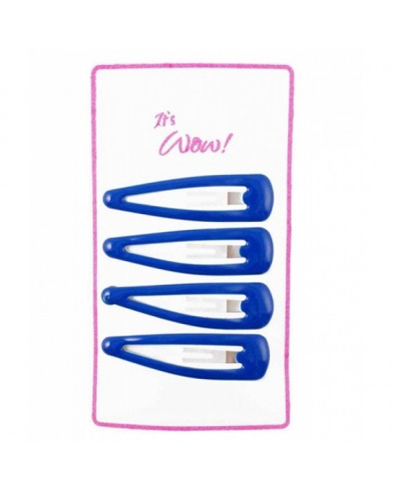 Pack of Four Hair Clip Bendies ~ Blue, Hair Accessories, It s Wow 