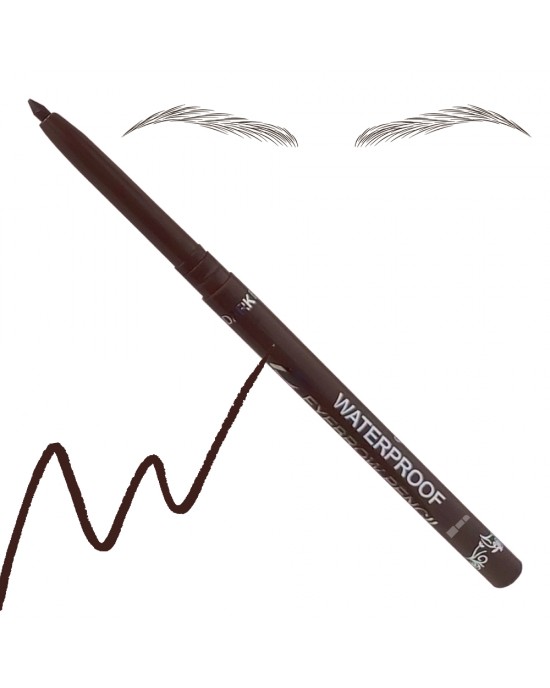 Lilyz Waterproof Twist Up Eyebrow Pencil ~ Dark Brown, Eyebrow Liner & Definition, Lilyz 