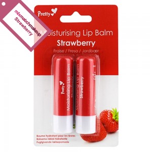 Pretty Moisturising Lip Balm Twin Pack ~ Strawberry 