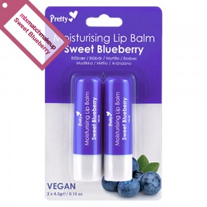 Pretty Lip Balm Twin Pack ~ Sweet Blueberry
