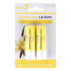 Pretty Moisturising Lip Balm Twin Pack ~ Vanilla