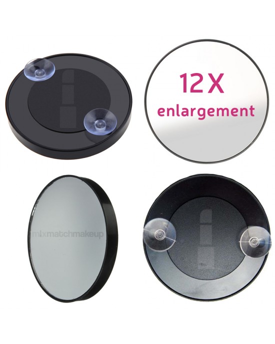 12x Enlargement  Magnifying Mirror with 2 Suction Cups, Tools, Forever Beautiful 