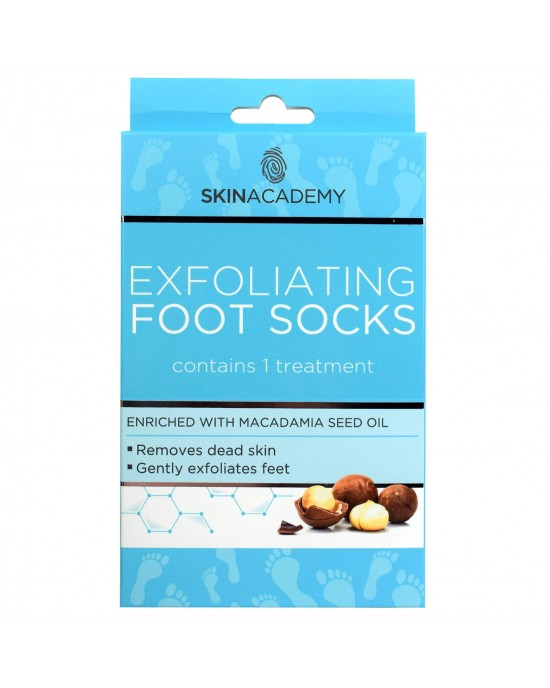 Skin Academy EXFOLIATING Foot Socks ~ Macadamia Seed Oil, Foot Socks, Skin Academy 