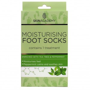 Skin Academy MOISTURISING Foot Socks ~ Tea Tree & Peppermint