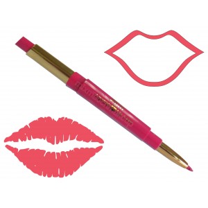 Saffron Duo Lipstick and Twist up Lip Liner ~ 02 Fuscia