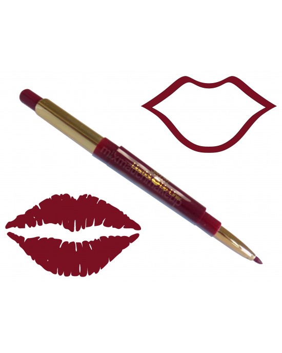 Saffron Duo Lipstick and Twist up Lip Liner ~ 05 Wine, Lip Liner, Saffron London Cosmetics 