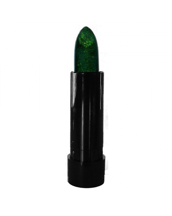 Saffron London Glitter Lipstick ~ Green, Lipstick, Saffron London Cosmetics 
