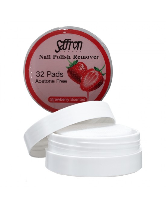 Saffron Scented Nail Varnish Remover Pads ~ Strawberry, 99p Or Less, Saffron London Cosmetics 